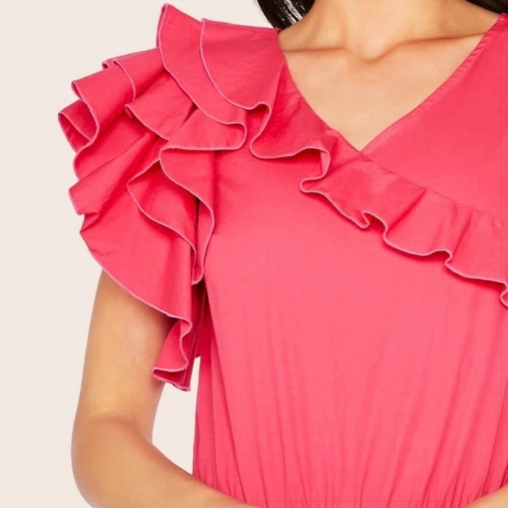 Pink Ruffle Bodysuit NWOT - Picture 4 of 6